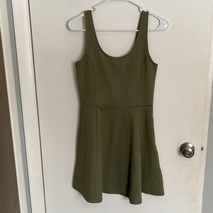 Olive Sleeveless Mini Dress